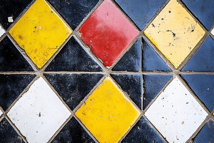 Colorful Diamond Pattern Tiles