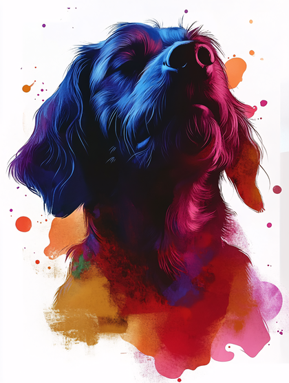 Colorful Dog Portrait