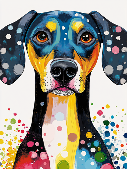 Colorful Dog Portrait