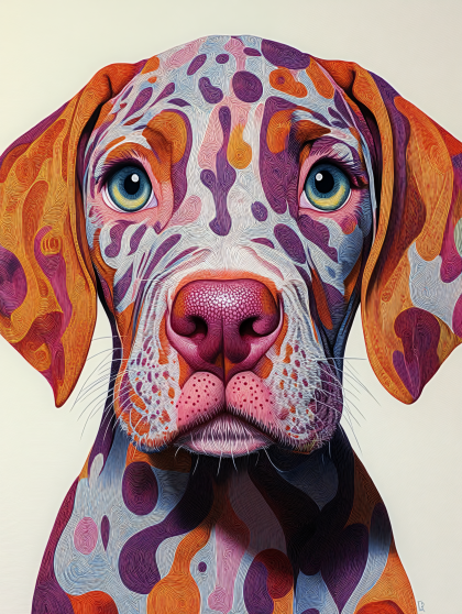 Colorful Dog Portrait
