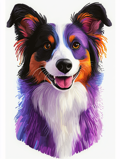 Colorful Dog Portrait