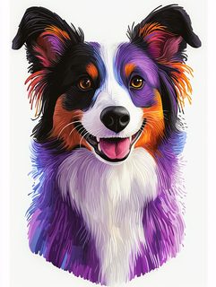 Colorful Dog Portrait