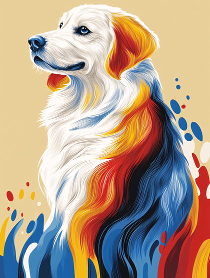 Colorful Dog Portrait