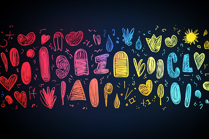 Colorful Doodle Wordly Illustration