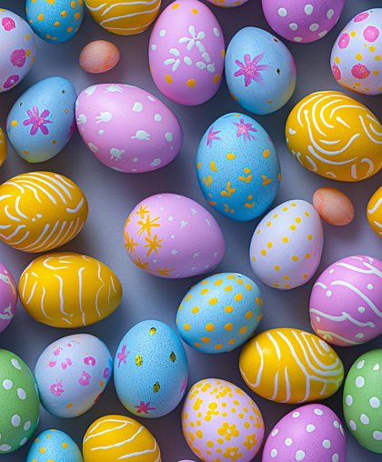 Colorful Easter Eggs Galore