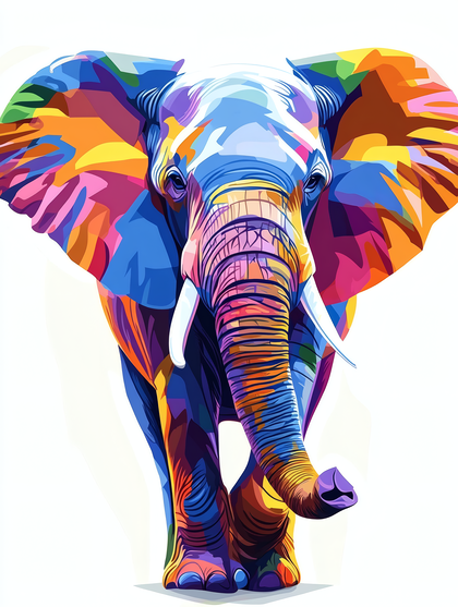Colorful Elephant Illustration