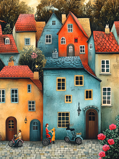 Colorful European Townscape