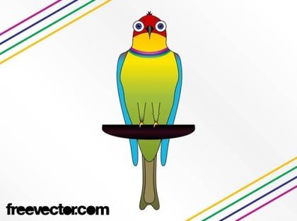 Colorful Exotic Bird Free Vector