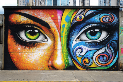 Colorful Eye Mural