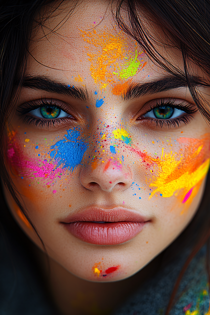 Colorful Face Art Portrait