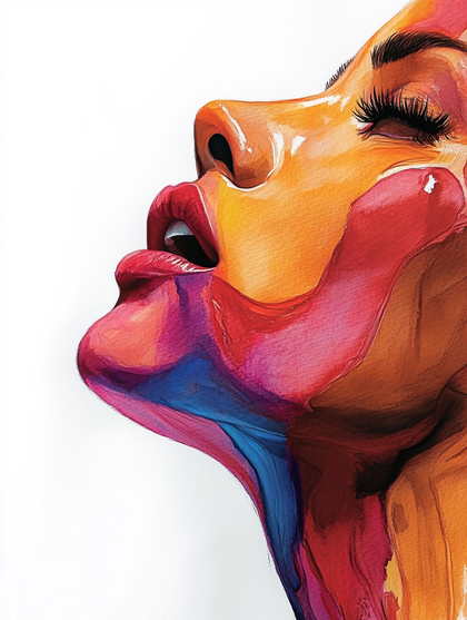 Colorful Face Profile