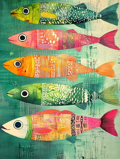 Colorful Fish Painting
