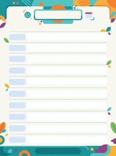 colorful list template