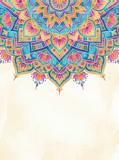 watercolor floral mandala