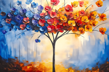 Colorful Floral Tree
