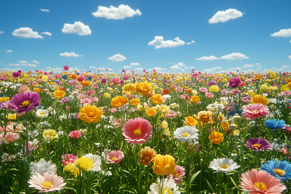 Colorful Flower Field