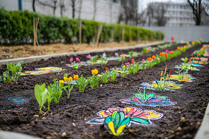 Colorful Flower Garden Art