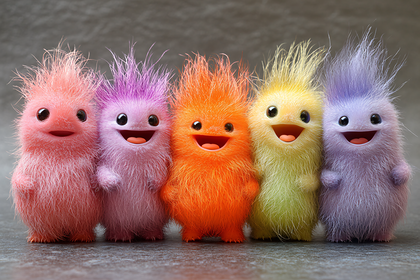 Colorful Fluffy Creatures