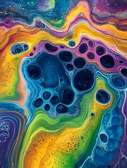 Colorful Fluid Art with Pockets