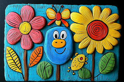 Colorful Garden Critters Painting