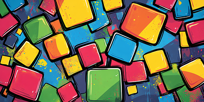 Colorful Geometric Graffiti