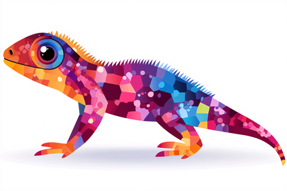 Colorful Geometric Lizard
