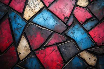 Colorful Geometric Tile Texture