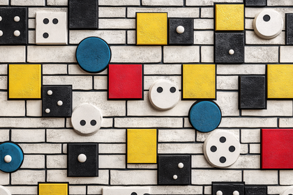 Colorful Geometric Wall Panel