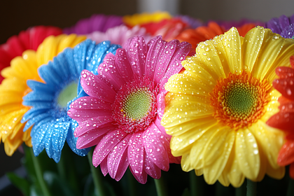 Colorful Gerbera Daisies