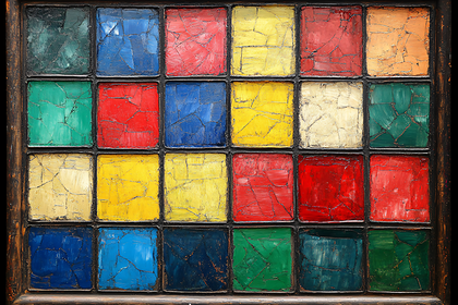 Colorful Grid Painting
