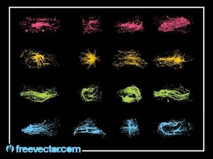 Colorful Grunge Splashes Free Vector