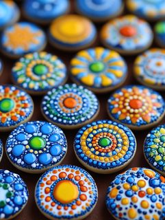 painted mandala pebbles