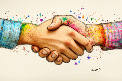 Colorful Handshake Agreement