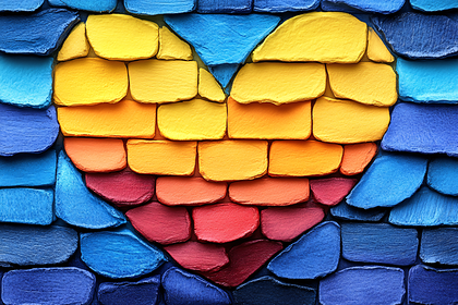 Colorful Heart Tiles