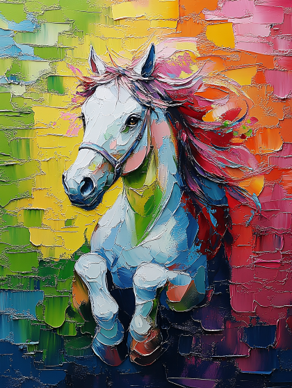 Colorful Horse Painting