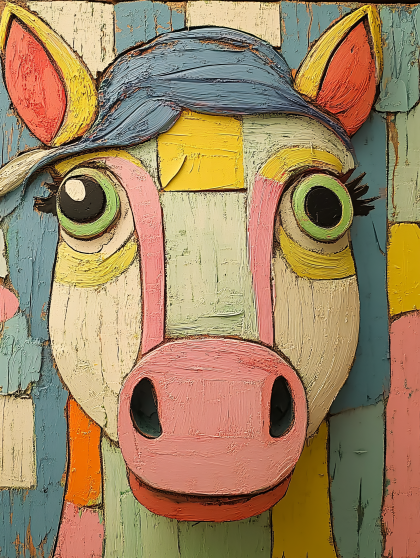 Colorful Horse Portrait