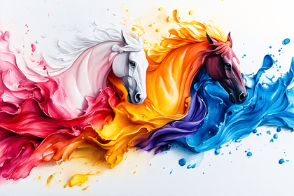 Colorful Horse Splash