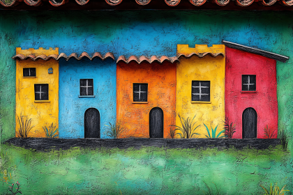 Colorful Houses Painting