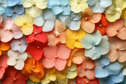 Colorful Hydrangea Petals