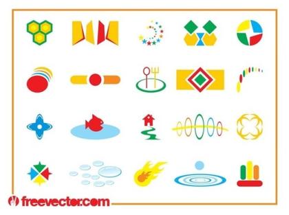 Colorful Icon Designs Free Vector