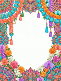 Indian floral border