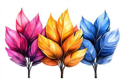 Colorful Leaf Clusters