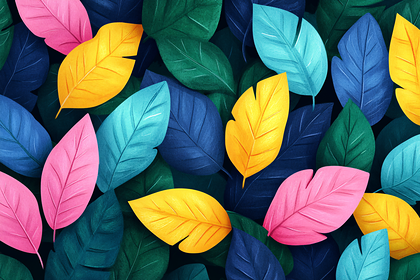 Colorful Leaves Illustration