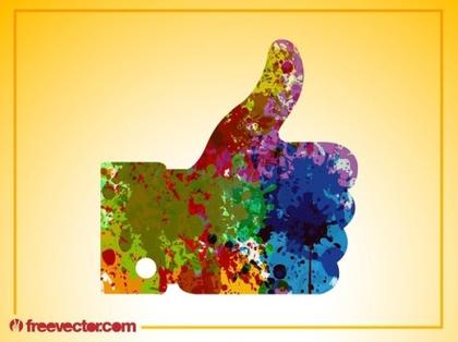 Colorful Like Hand Free Vector