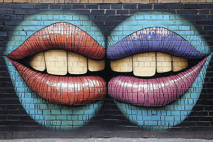 Colorful Lips Mural