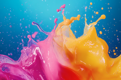 Colorful Liquid Collision