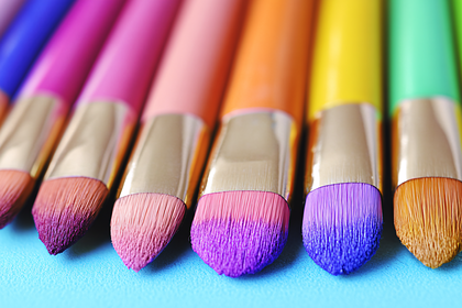 Colorful Makeup Brushes