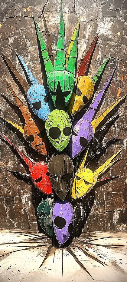 Colorful Mask Display