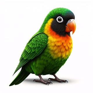 masked lovebird portrait