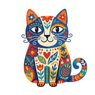 folk-art-cat